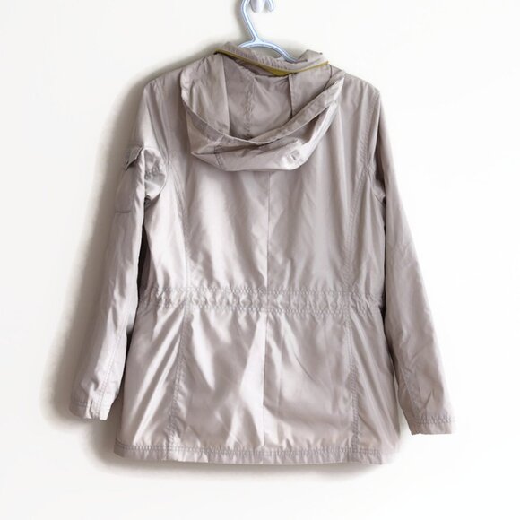 Size Med - Vince Camuto Oyster Cinched Waist Anorak Hidden Hood Jacket. - Picture 3 of 16